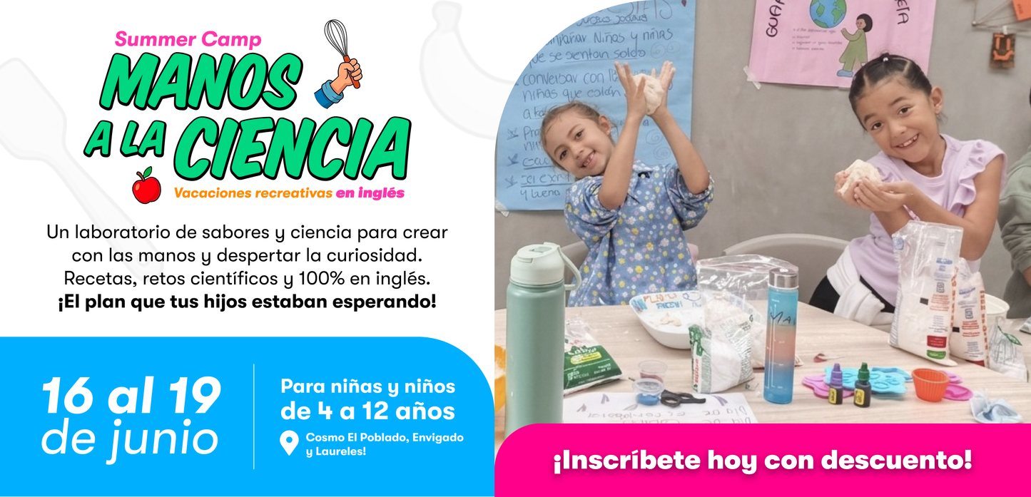 Summer Camp ¡Manos a la ciencia! Vacaciones recreativas en inglés